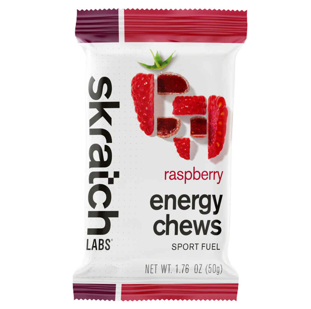 SKRATCH LABS Sport Energy Chews, Raspberry (Single Pack)