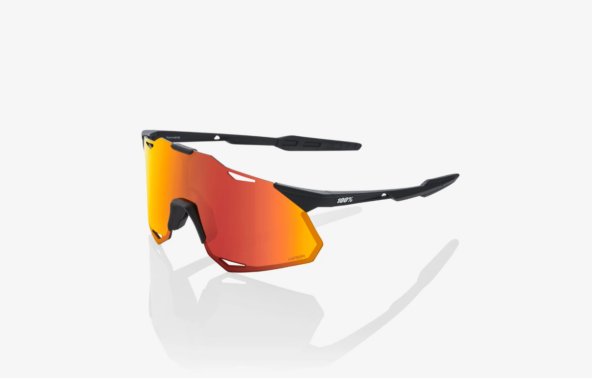 100% Percent Hypercraft XS Sunglasses Soft Tact Black - Hiper Red MM Lens