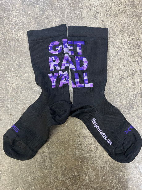 Get Rad Y'all - Sock Guy SGX Socks Made in the USA -L/XL Sporting Goods > Cycling > Cycling Clothing > Socks Full Catalog SockGuy
