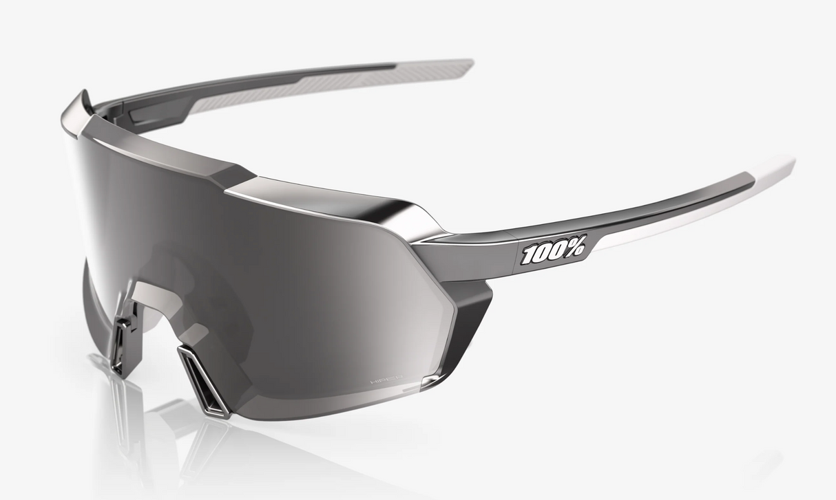 100% Sunglasses -KORBIN Gloss Black Chrome HiPER® Silver Chrome Mirror Lens
