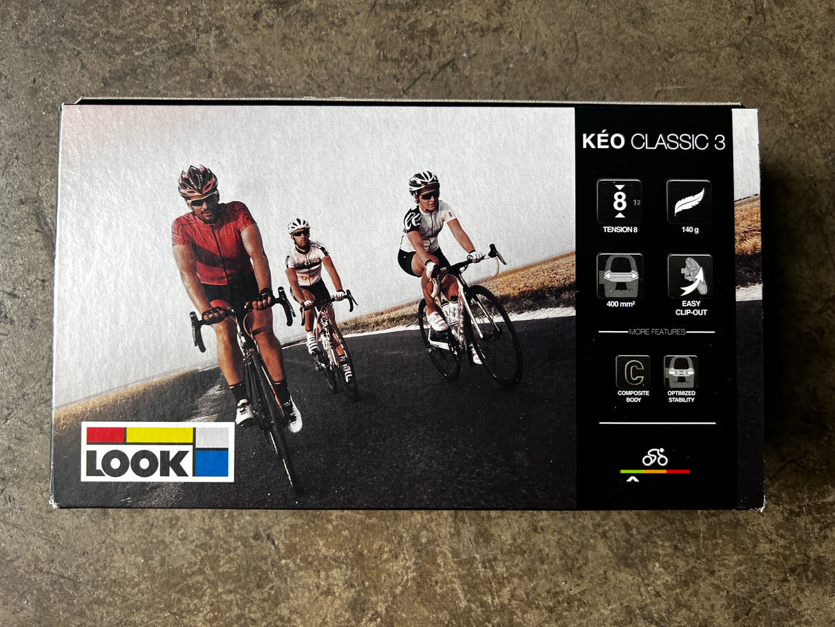 Look Keo Classic 3 Bicycle Pedals - Single Sided Clipless, Chromoly w/ Cleats