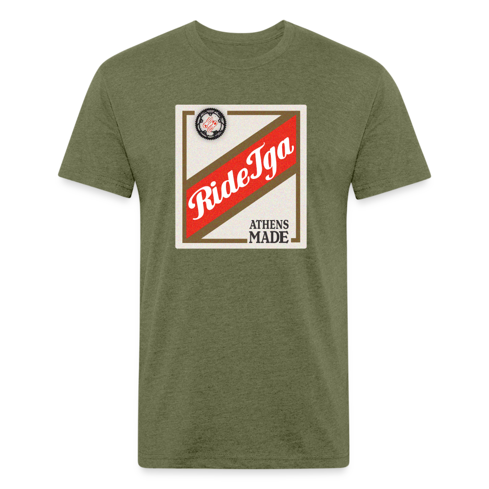 Fitted Cotton/Poly T-Shirt by Next Level - heather military green