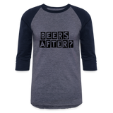Beers After 3/4 Sleeve T-Shirt - heather blue/navy
