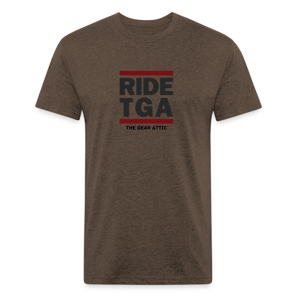 Fitted Cotton/Poly T-Shirt by Next Level - heather espresso