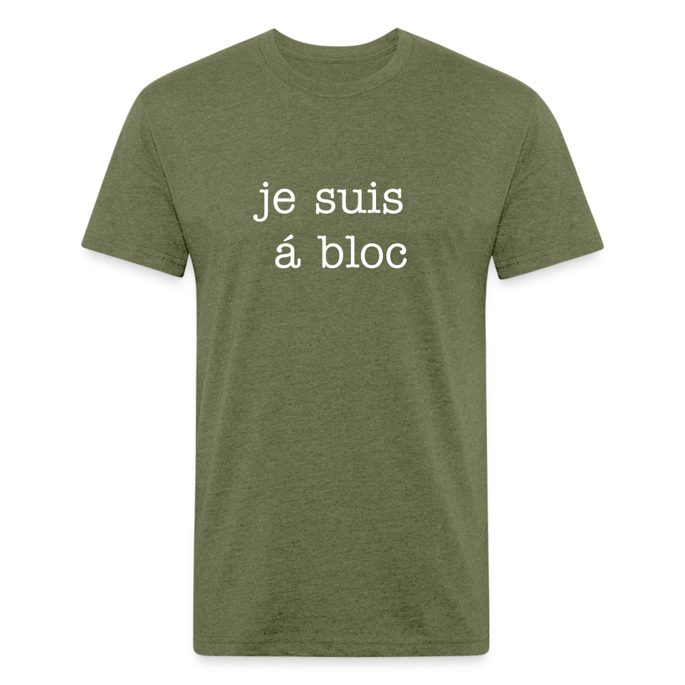 je suis á bloc t-shirt - heather military green