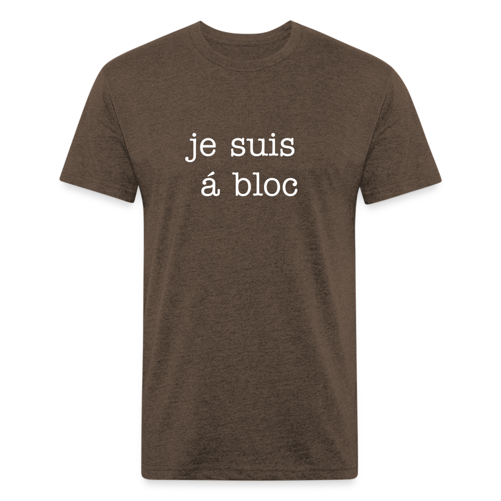 je suis á bloc t-shirt Fitted Cotton/Poly T-Shirt | Next Level 6210 Casual Cycling Gear Goat T's