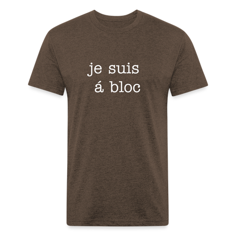 je suis á bloc t-shirt Fitted Cotton/Poly T-Shirt | Next Level 6210 Casual Cycling Gear Goat T's