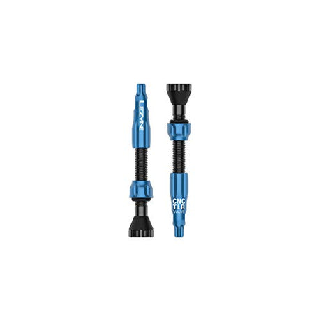 Lezyne Bicycle Cycling CNC Tlr Valve Pair 44Mm Blue Tire Repair Tubeless Valves Full Catalog Lezyne