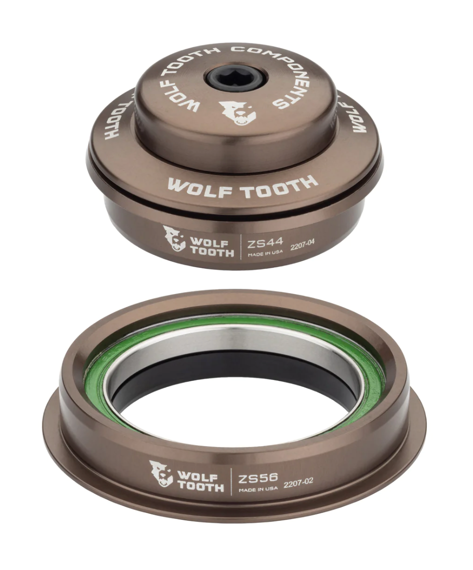 Wolf Tooth Premium Headset Upper & Lower ZS4 4/28.6 6MM Stack Upper ZS56 Lower Espresso