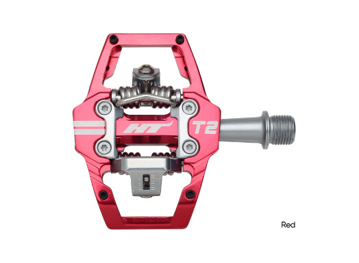 HT Mountain Bike Clipless Pedals - T2 - Red