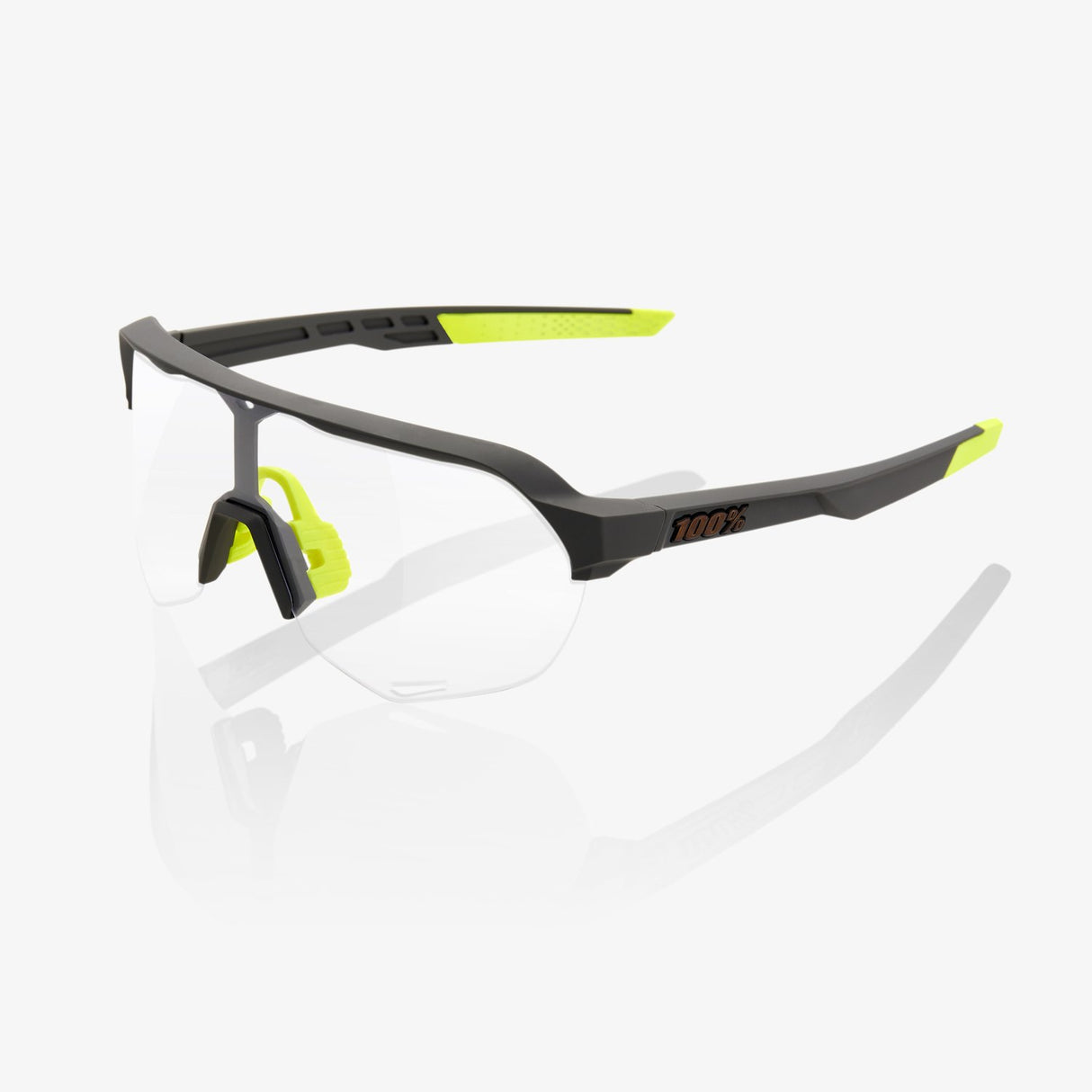 Ride 100% Cycling Sunglasses S2 - Soft Tact Cool Grey - Photochromic Lens Misc 100% 1