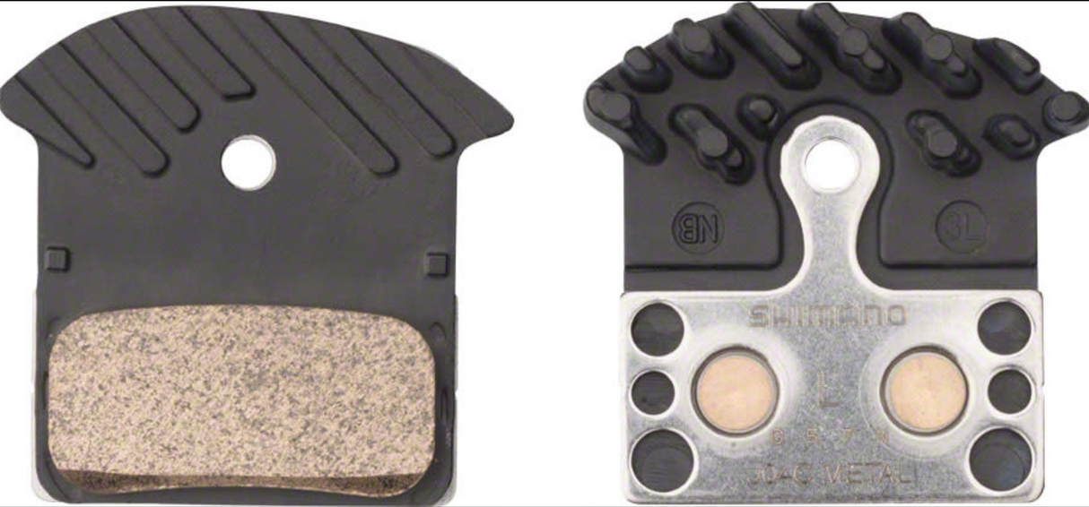 Shimano Disc Brake Pads J04C Pad & Spring w/ Fin 1 Set Sporting Goods > Cycling > Bicycle Components & Parts > Brake Pads Brake Pads Shimano