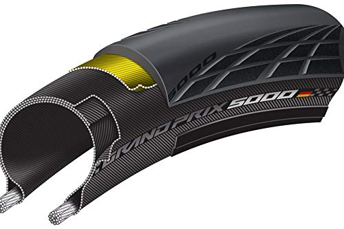 Continental Grand Prix 5000 Bicycle Tire Clincher 700 X 25 Black-BW + Black Chili