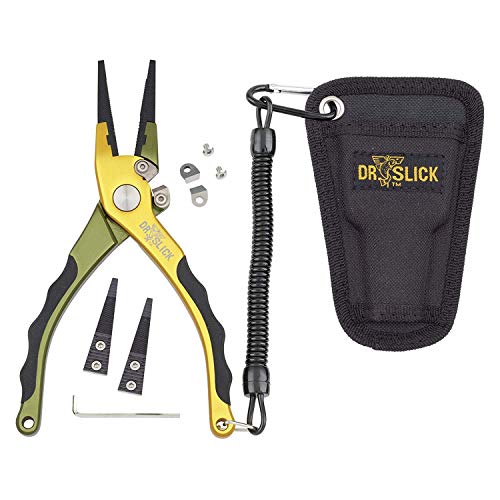 Dr. Slick Squall Fishing Plier 7-1/2" Aluminum Frame W/ Tungsten Carbide Cutters