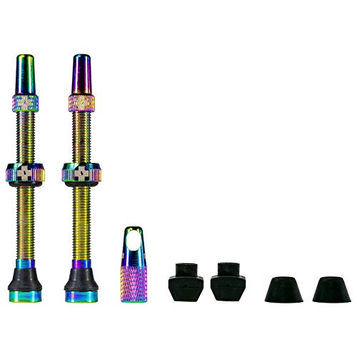 Muc-Off Cycling Tubeless Valve Presta 60mm Iridescent Pair Misc Full Catalog Muc-Off