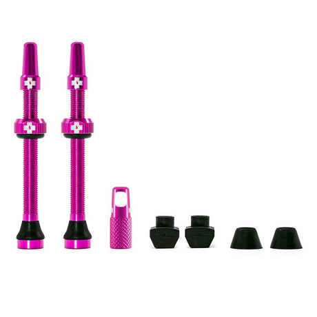 Muc-Off Cycling Tubeless Valve, Presta, 60mm, Pink, Pair Misc Full Catalog Muc-Off