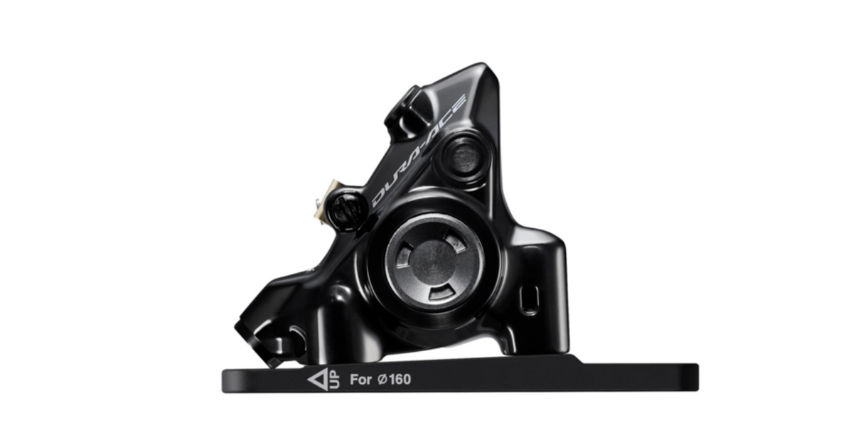 HYDRAULIC DISC BRAKE, BR-R9270, DURA-ACE, FRONT, FLAT MOUNT, W/BRACKET FOR 140/160MM ROTOR (ASSEMBLED FOR 160), W/L03A RESIN PAD (W/FIN)
