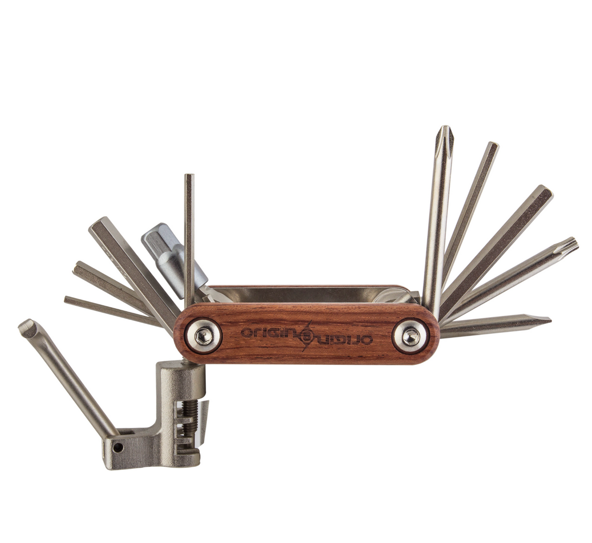 Origin 8 11 Function Bicycle Multi-Tool - Wood Finish Sporting Goods > Cycling > Bicycle Maintenance & Tools > Tools Full Catalog Origin 8