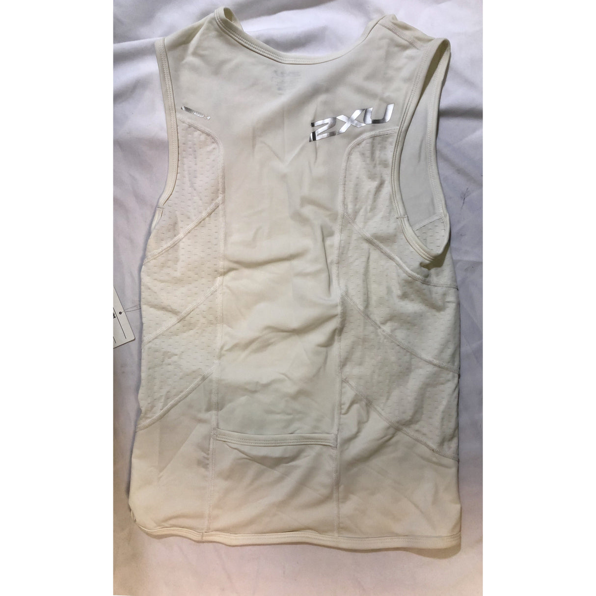 2XU Cycling Mens Comp Tri Singlet White Med Medium M-Misc-The Gear Attic