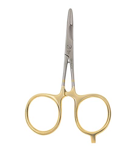 Dr. Slick Scissor Clamp, 4", Gold Straight Blades Fly Fishing Stainless Steel Fly Fishing Accessories Fly Fishing Dr. Slick