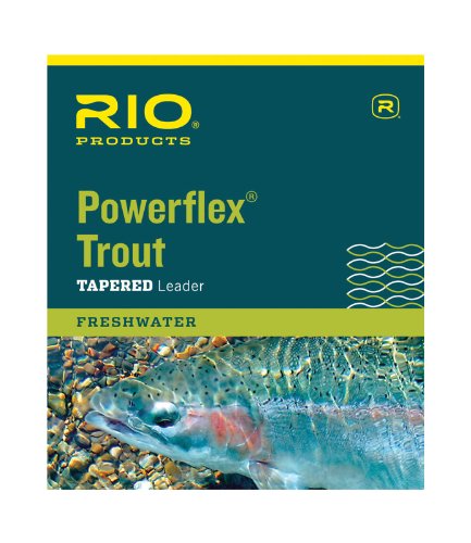 RIO Products Fly Fishing Leader Powerflex Knotless 9' 0X Leader, Clear