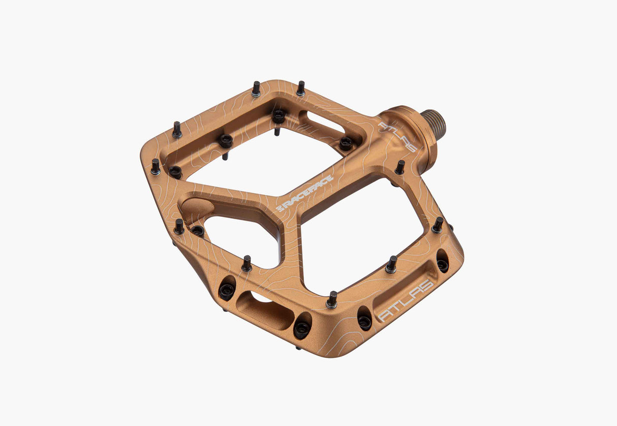 Race Face Atlas Mountain Bike Flat Pedals Gold, Set