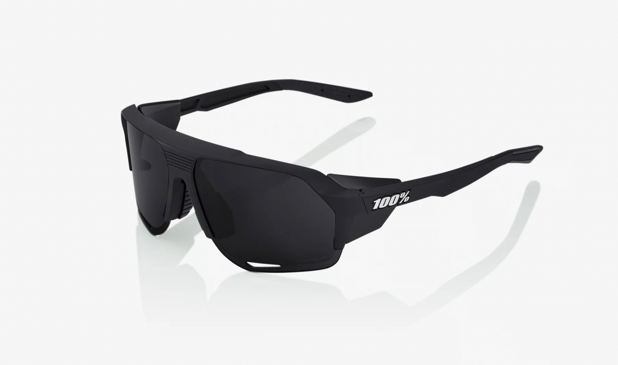 100% Percent Cycling Sunglasses Matte Black Grey PEAKPOLAR Lens