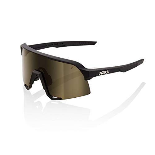 100% Percent Cycling S3 Performance Sunglasses Matte Black Frame Soft Gold Lens