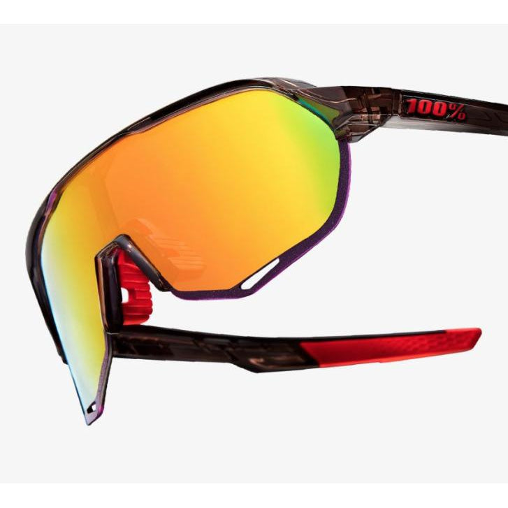 100% Percent Cycling S2 Sunglasses - Polished Translucent Crystal Smoke - Purple Multilayer Mirror Lens-Misc-The Gear Attic