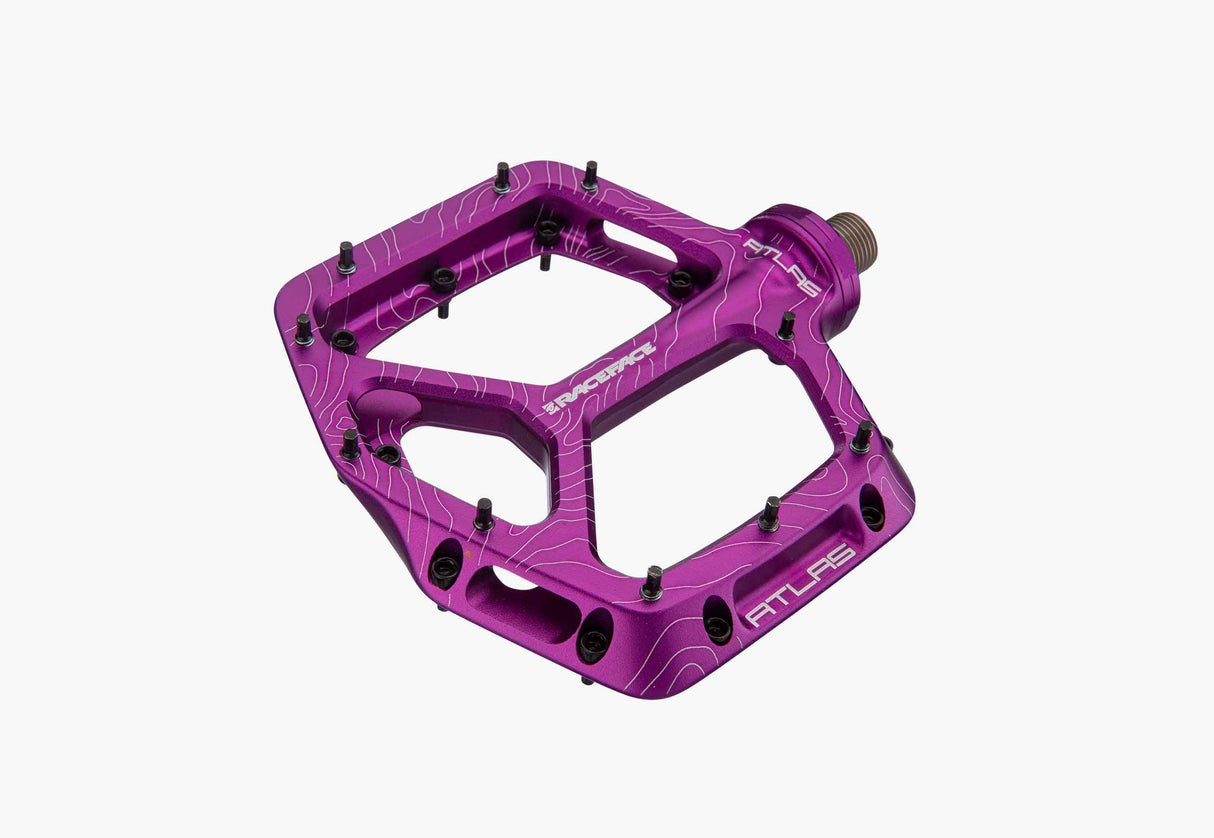 Race Face Atlas Mountain Bike Flat/Platform Pedal Set- Purple