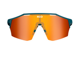 KOO Alibi Large Cycling Sunglasses - Dark Matte Blue w/ Red Photochromic Lens