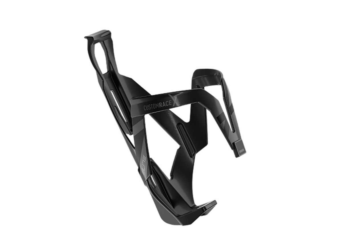 Elite Custom Race X Bicycle Water Bottle Cage, Black Glossy/Black