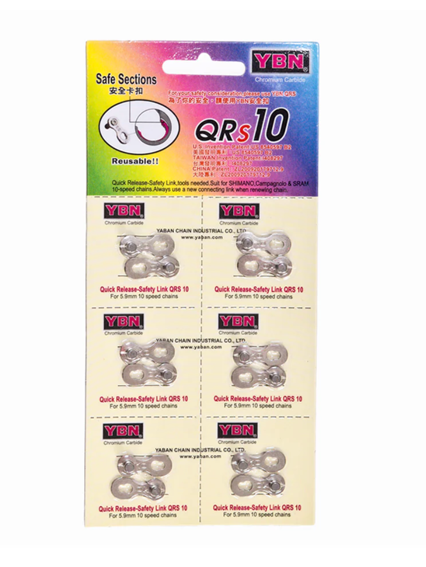 YBN QRs10 10 Speed Quick Release Chain Link - Reusable 5 Times