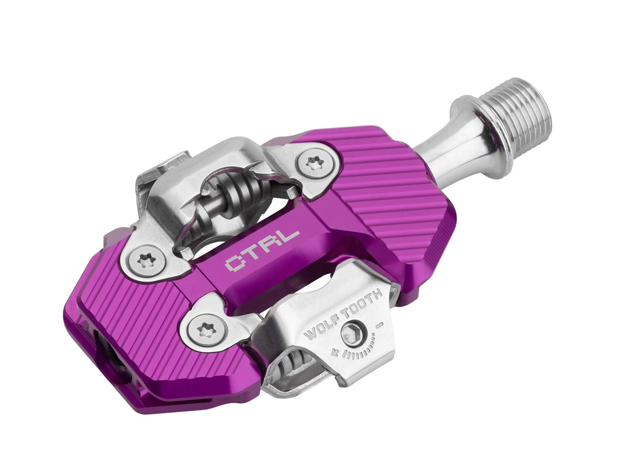 Wolf Tooth CTRL Trail Clipless Pedals - SPD - Purple - Made in USA