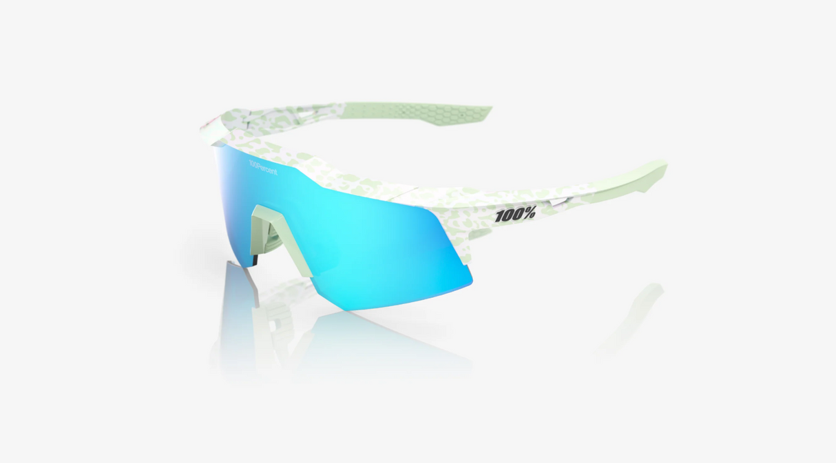 100% Sunglasses Speedcraft XS Limited Edition Elly De La Cruz Blue Topaz Mirror