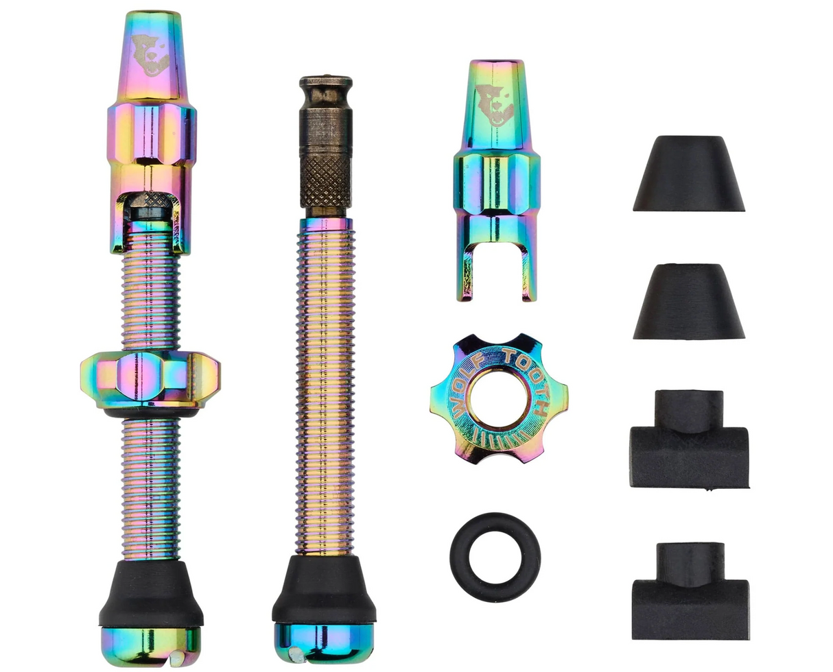 Wolf Tooth Tubeless Presta Clik Valve Kit - 60mm - Oil Slick- Made in USA