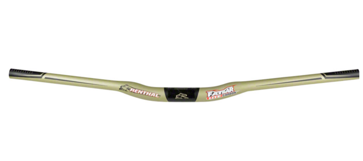Renthal FatBar Lite Carbon Handlebar 20mm Rise 740mm Width 31.8mm Gold Limited