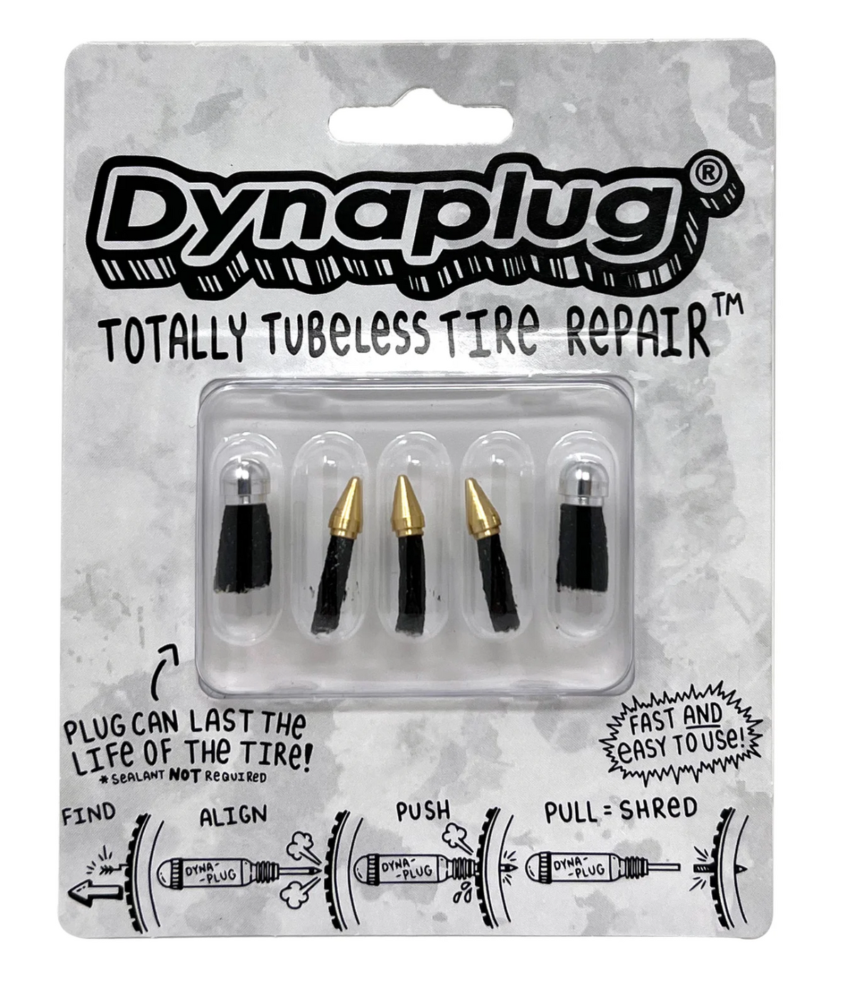 Dynaplug® Combo Plug Pack - 3 Standard Plugs and 2 Megaplugs Sporting Goods > Cycling > Bicycle Maintenance & Tools > Puncture Repair Full Catalog Dynaplug
