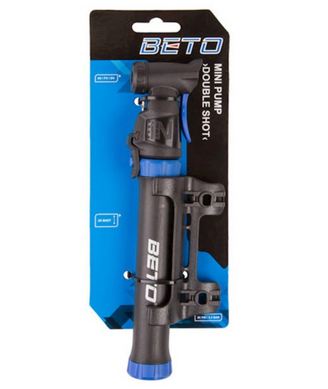 BETO Double Shot Mini Bicycle Pump w/ Mount Sporting Goods > Cycling > Bicycle Accessories > Pumps Full Catalog BETO