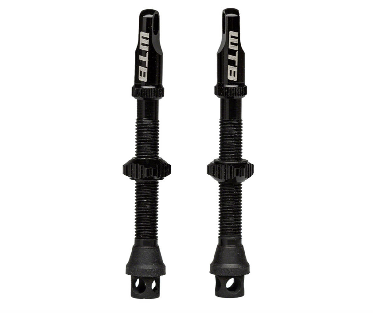 WTB TCS Max-Flow Presta Tubeless Valves - 44mm, Black, Pair