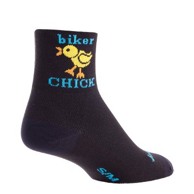 SockGuy Biker Chick Cycling Socks Size S/M Made in USA