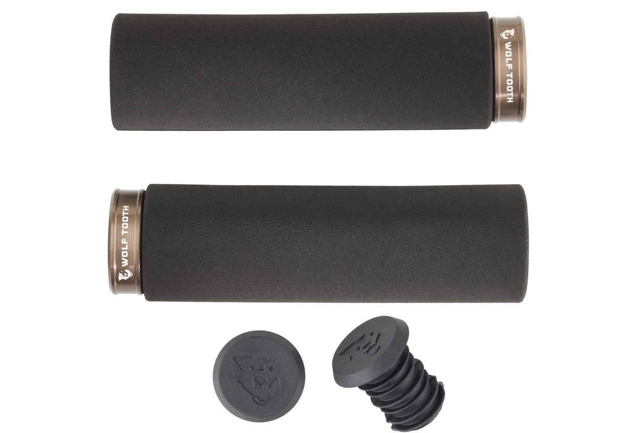 Wolf Tooth Fat Paw Lock On Mountain Bike Grip - Black/ Espresso