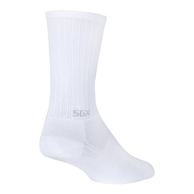 SockGuy SGX 6" White Cycling Socks Size L/XL Made in USA