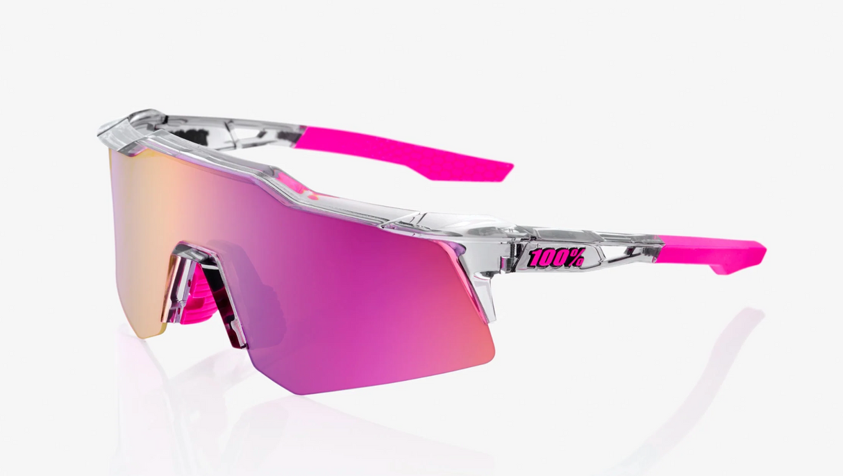100% Percent Speedcraft XS Sunglasses - Polished Translucent Grey - Purple