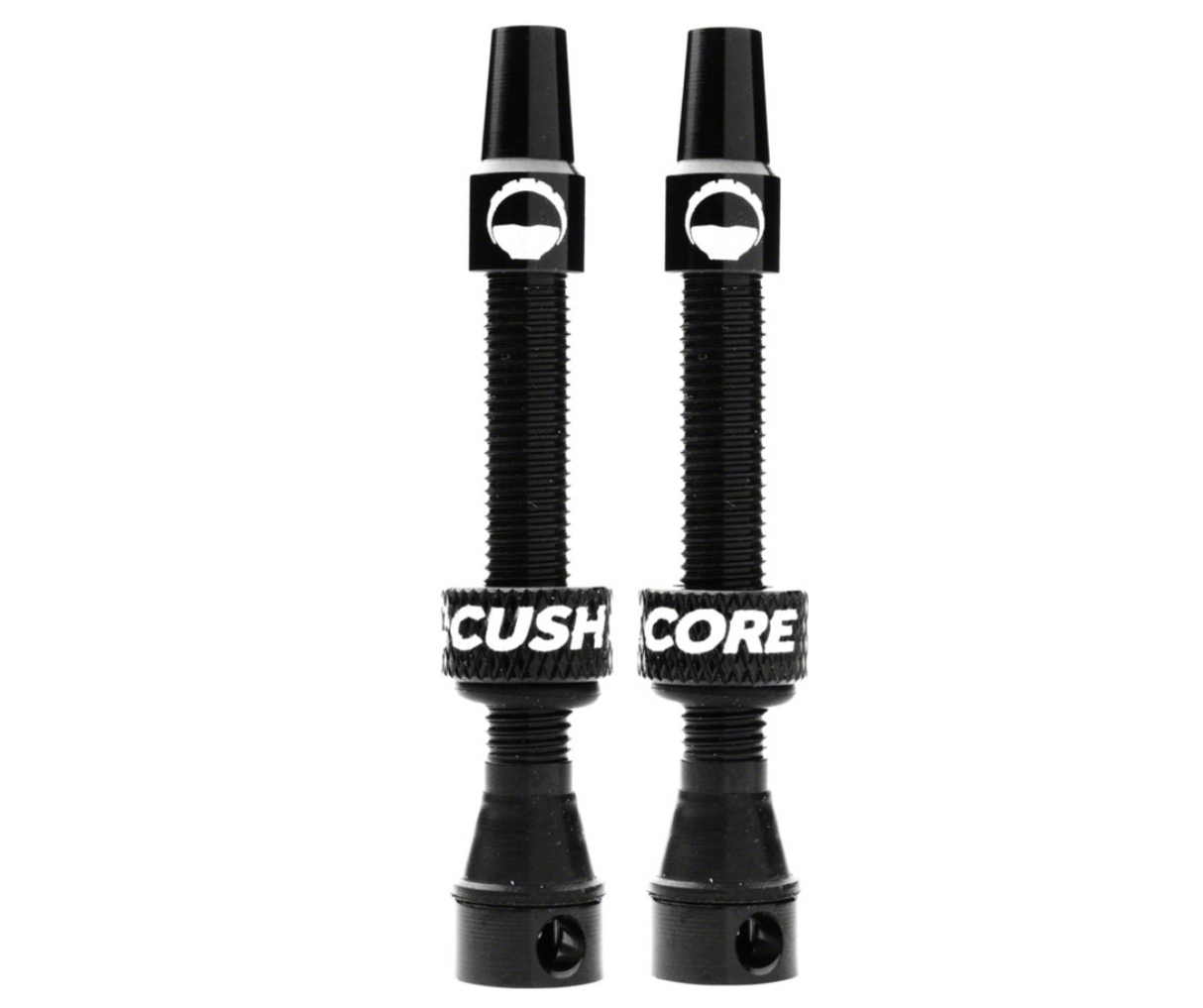 CushCore Tubeless Presta Valve Set - 44mm, Black