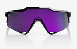 100% Sunglasses - Speedcraft - Polished Black - Hiper Lavender Mirror Polarized