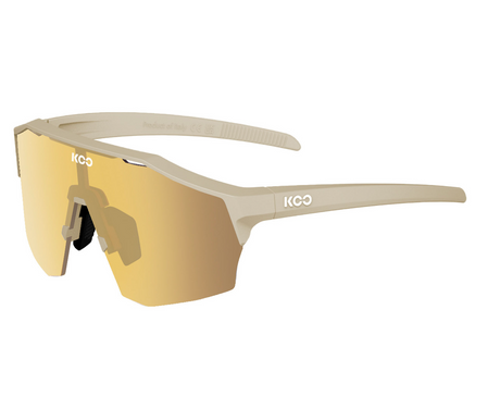KOO Alibi Cycling Sunglasses - Sand Matte w/ Gold Lens