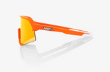 100% Percent Sunglasses S3 Soft Tact Neon Orange - Hiper Red + Clear