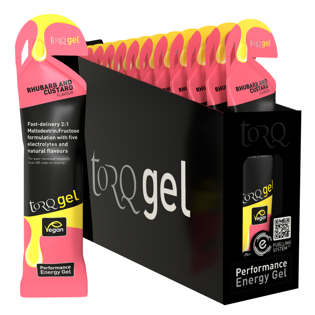 TORQ Rhubarb & Custard Gel - Box of 15