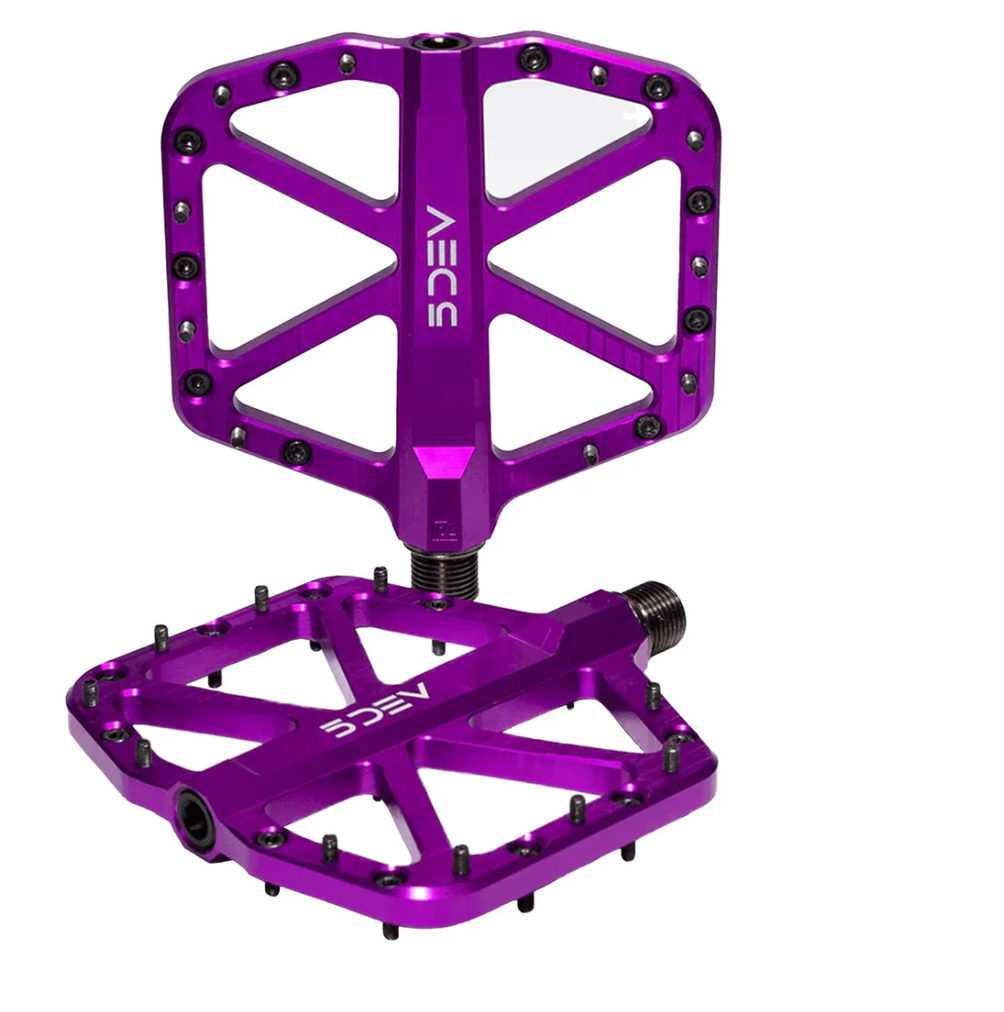 5Dev All-Around Mountain Bike Flat Pedals - Made in USA - Purple